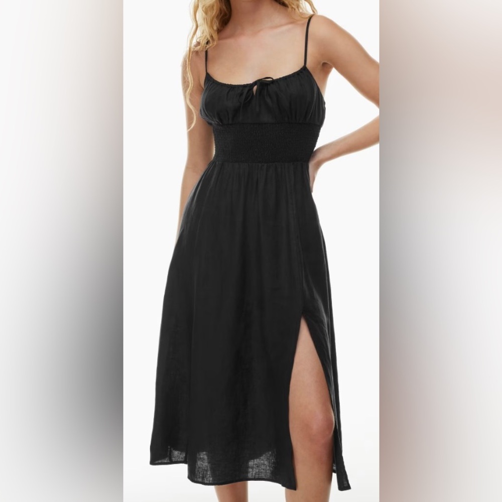 Wilfred Genia Black Sundress with Slit and Size Zipper - XXS
